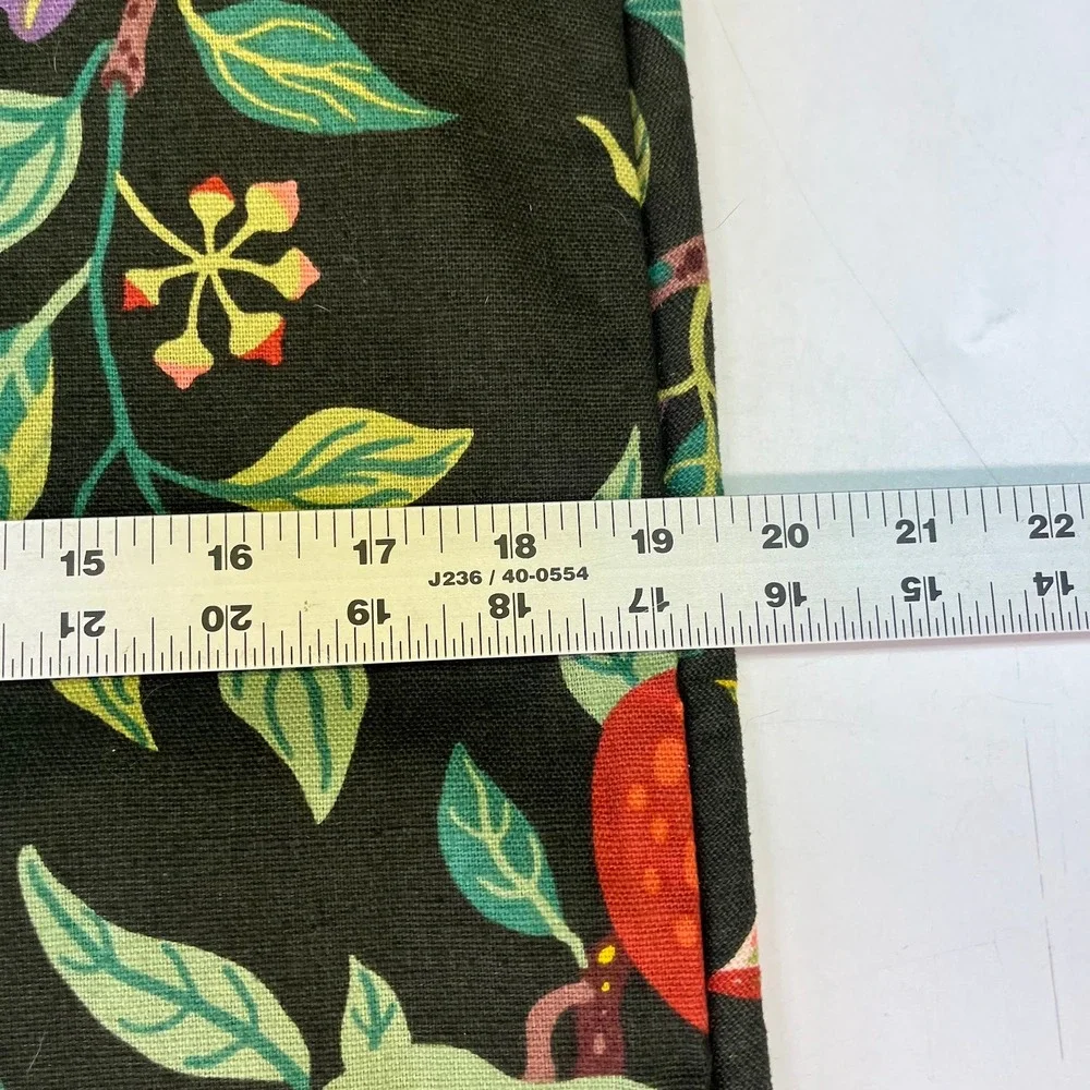 IKEA VILDPERSILJA Cushion‎ Cover Black Multicolor Botanical Floral Print 20x20